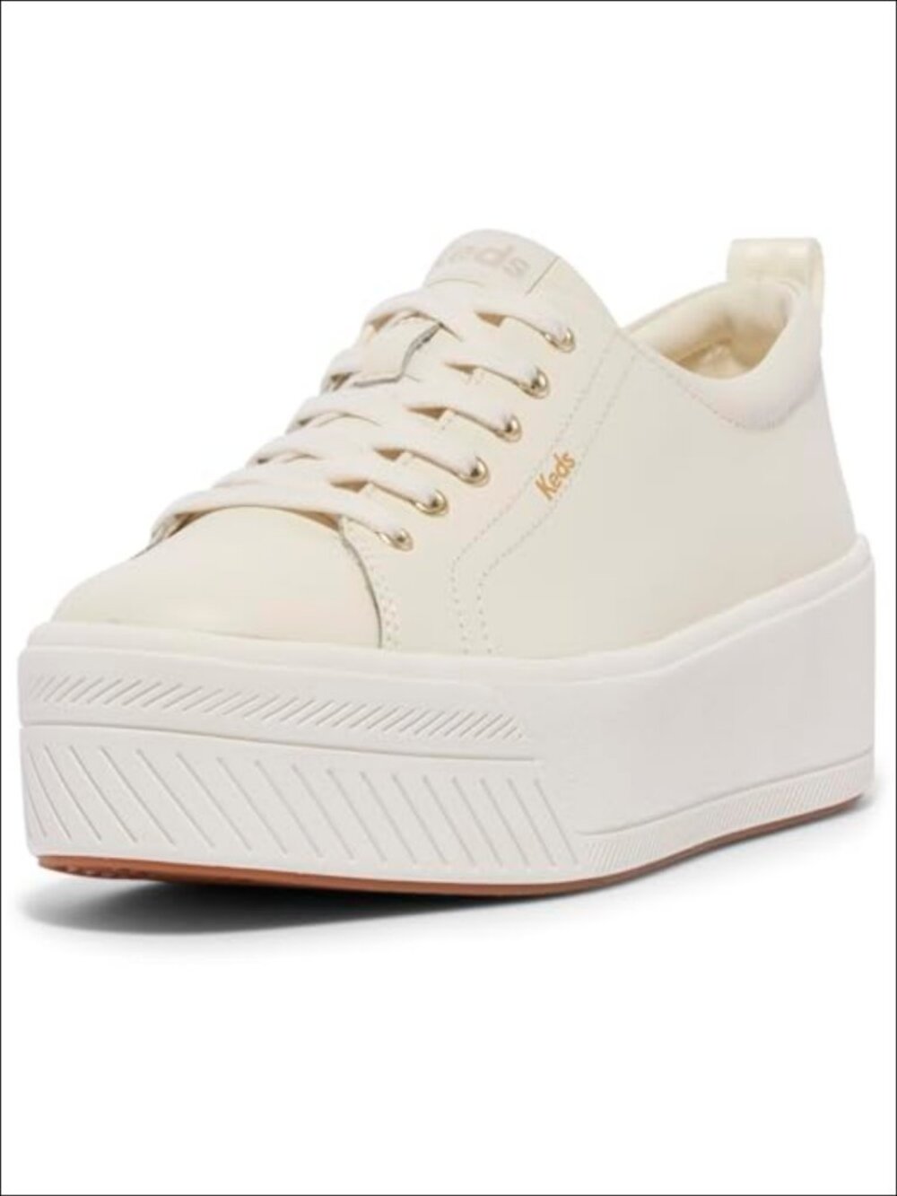 Women's Platform Lace-Up Sneakers Leather Comfort Casual